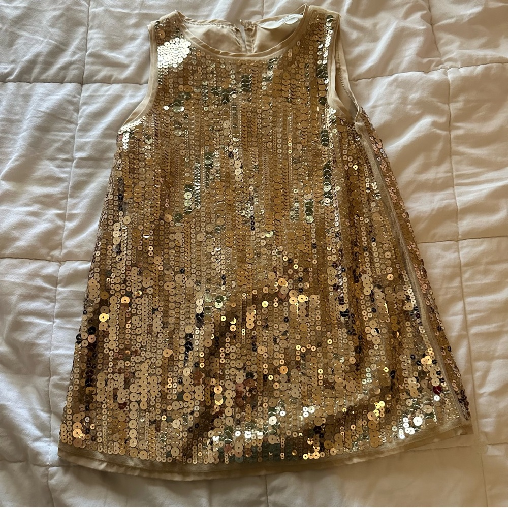 H&M Gold Sequin Detail Top